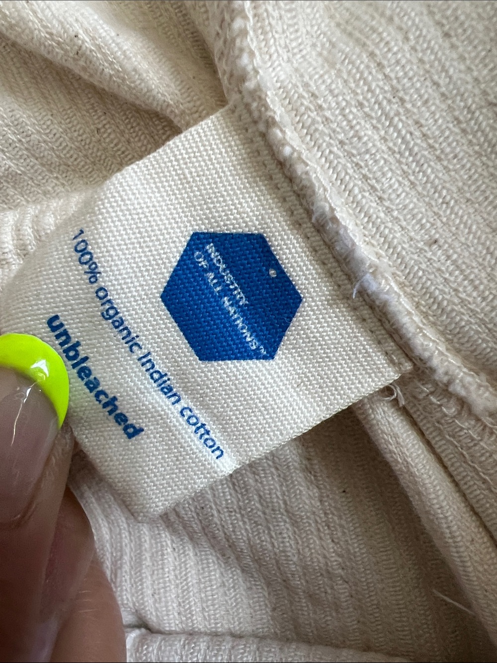 Like New! UNBLEACHED/UNDYED 100% Organic Indian Cotton Cord Drawstring S - Picture 5 of 9